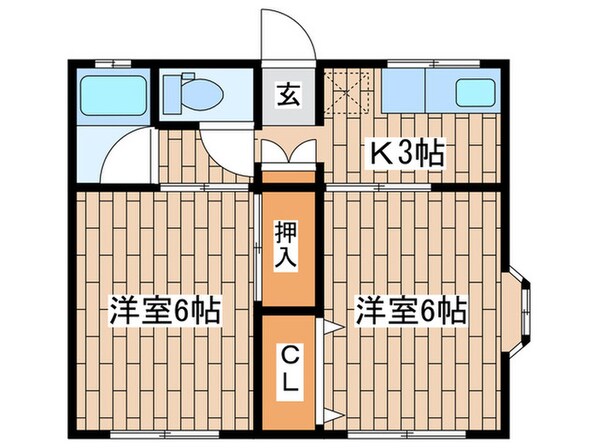 サニーハイツの物件間取画像